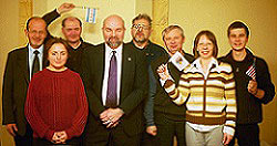 Spotkanie ISOC Polska z ISOC Chicago w roku 2003. Trzeci z lewej Władysław Majewski