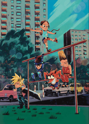 Kompendium PSX - plakat przygotowany przez Śledzia