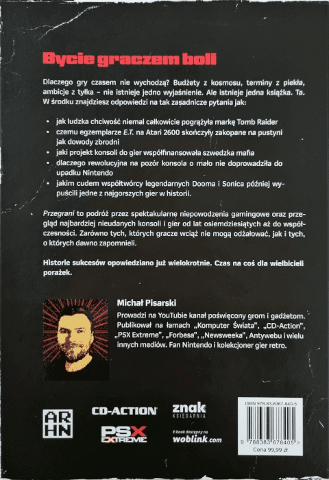 Przegrani. Legendarne porażki świata gier - Michał Pisarski - okładka tył